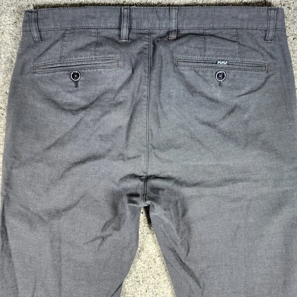 Ted Baker Chino Pants Mens 34L Slim Fit Micro Pattern Charcoal Grey Like New